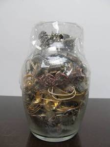 lot 182 image: Large Glass Jar Full of Assorted Jewelry