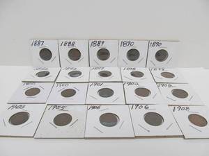 lot 189 image: Lot of 20 US Indian Head Pennies