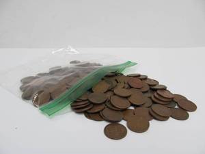 lot 192 image: Lot of Approx 200 Assorted Wheat Back Pennies