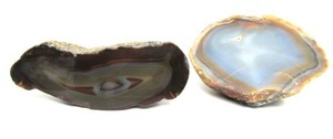 lot 222 image: 2 Large Polished Agate Halves