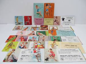lot 225 image: Large Lot of 1950s Pinup Girl Advertising Blotters