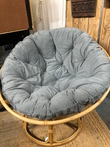 lot 360 image: Nice Cushioned Rattan Papasan Chair