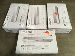 lot 8 image: Lot of Vissani Caprelo 30 in. 320 CFM Convertible Under Cabinet Range Hood in Stainless Steel with LED Lighting and Charcoal Filter   Customer Returns See Pictures