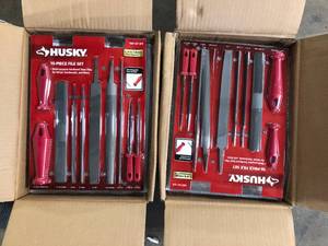 lot 18 image: 12 Pack of Husky Multi-Purpose File Set (10-Piece) Customer Returns See Pictures