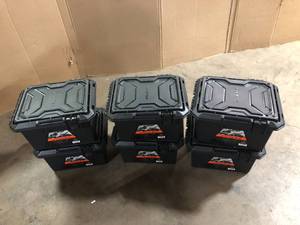 lot 24 image: Lot of Plano 16 qt. Storage Crate   Customer Returns See Pictures
