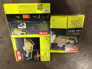 lot 25 image: Lot of RYOBI 7 in. 4.8 Amp Tabletop Tile Saw various models and conditions Customer Returns See Pictures