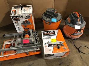 lot 42 image: Lot of Assorted Ridgid Tools  Various Models and Conditions Customer Returns See Pictures