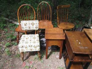 lot 31 image: 6-piece Vintage Wood chair
