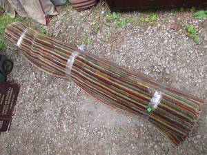 lot 56 image: Multi-color striped area rug