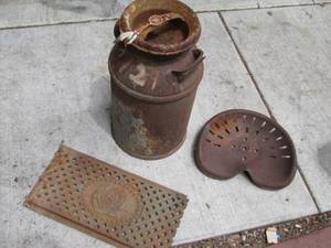 lot 68 image: Vintage Metal milk can