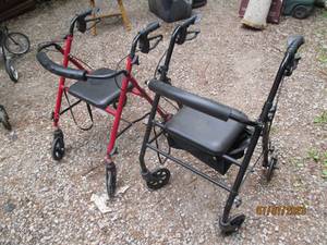 lot 188 image: Pair of (2) wheeled walking aids