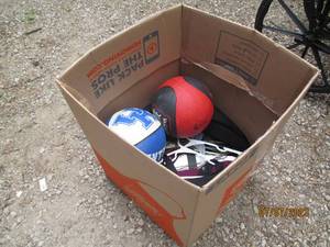 lot 193 image: Random box with College team basketballs plus
