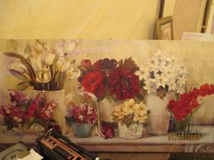 lot 207 image: Beautiful Large floral painting