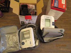 lot 232 image: Blood pressure monitors and cordless phone