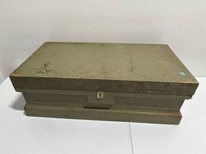 lot 17 image: Vintage 33 Wide Tool Box with Vintage tools and Copper pipes