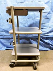 lot 31 image: Richard Wolf 31113.108 3 Tier Industrial Medical Grade Mobile Workstation Endoscopy Cart With Drawer