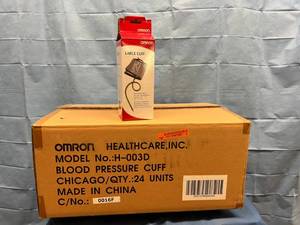 lot 40 image: MSRP $800  1 Case (24cs) NEW Omron Blood Pressure&nbspLarge Size Adult Accessory Cuffs - Selling On Amazon $35 Each