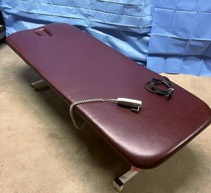 lot 1 image: MSRP $3000 Chattanooga Adapta Chiropractic Physical Therapy Power UpDown With Hand Remote 1 Section Massage PT Treatment Table ADP-100 - Great Working Condition
