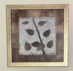 lot 25 image: Pair of Leaf Themed Framed Prints