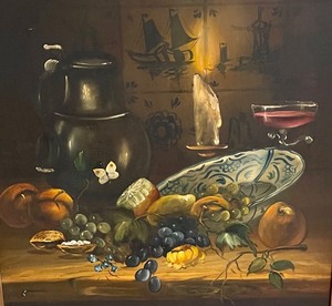 lot 14 image: Original Oil on Canvas Still Life Painting