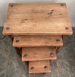 lot 23 image: Nice 4 Piece Nesting Table Set