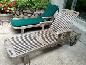 lot 40 image: Pair of Teak Lounge Chairs