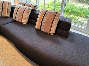 lot 5 image: Vintage Preview Contemporary Style Upholstered Sofa