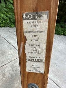 lot 51 image: Keller 8 Foot Wooden Ladder