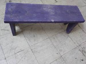 Purple Wood Bench 36 x 11 x 13- pe...