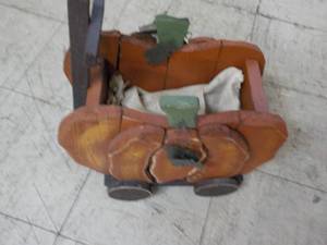 Wood Pumpkin Fall Wagon Dcor 17 x...