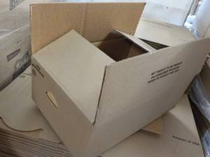 12 Boxes with Handles 23 x 16 x 9...