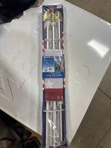 lot 24 image: New Deluxe 6 Foot Flag Pole Set