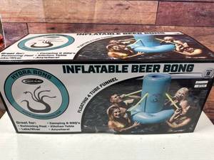 lot 31 image: New Inflatable 4 Tube Beer Bong $79 Retail