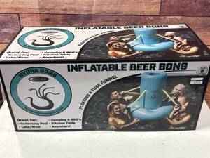 lot 32 image: New Inflatable 4 Tube Beer Bong $79 Retail