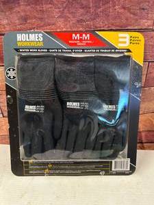 lot 47 image: New Holmes Workwear 3 Pack Glove Set Size M