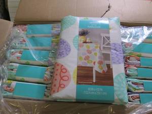 case of 15 peva tablecloths...