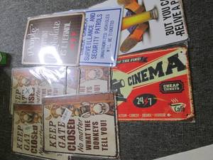 9 metal signs new...