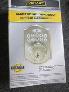 defiant keypad deadbolt open box mi...