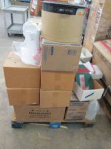 pallet of sold and unsold items...