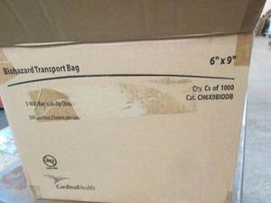 case of biohazard transport bags ca...