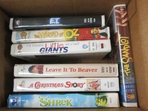 lot of vhs tapes...
