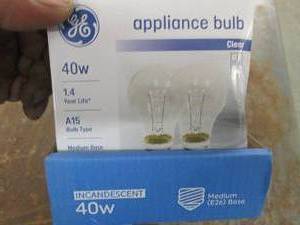 6 packages of 2 GE appliance light ...