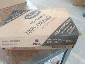 case of ocean spray 100 percent ora...
