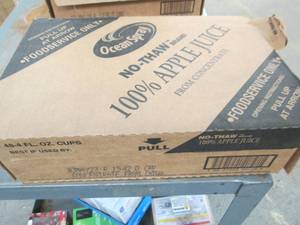 case of ocean spray 100 percent app...
