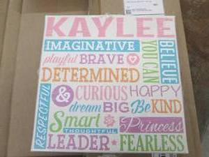 kaylee personalized canvas wall han...