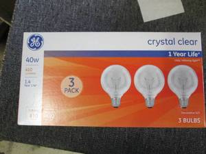 9 packages of 3 GE crystal clear li...