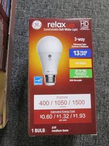 6 packages of GE relax LED HD light...