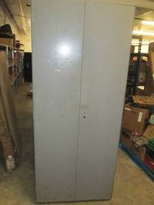 2 door metal cabinet 3 foot wide x ...