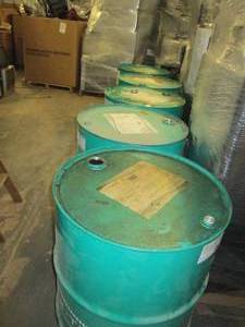 5 55 gallon metal drums . had oil ...