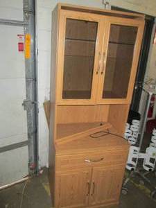 microwave cabinet needs work...